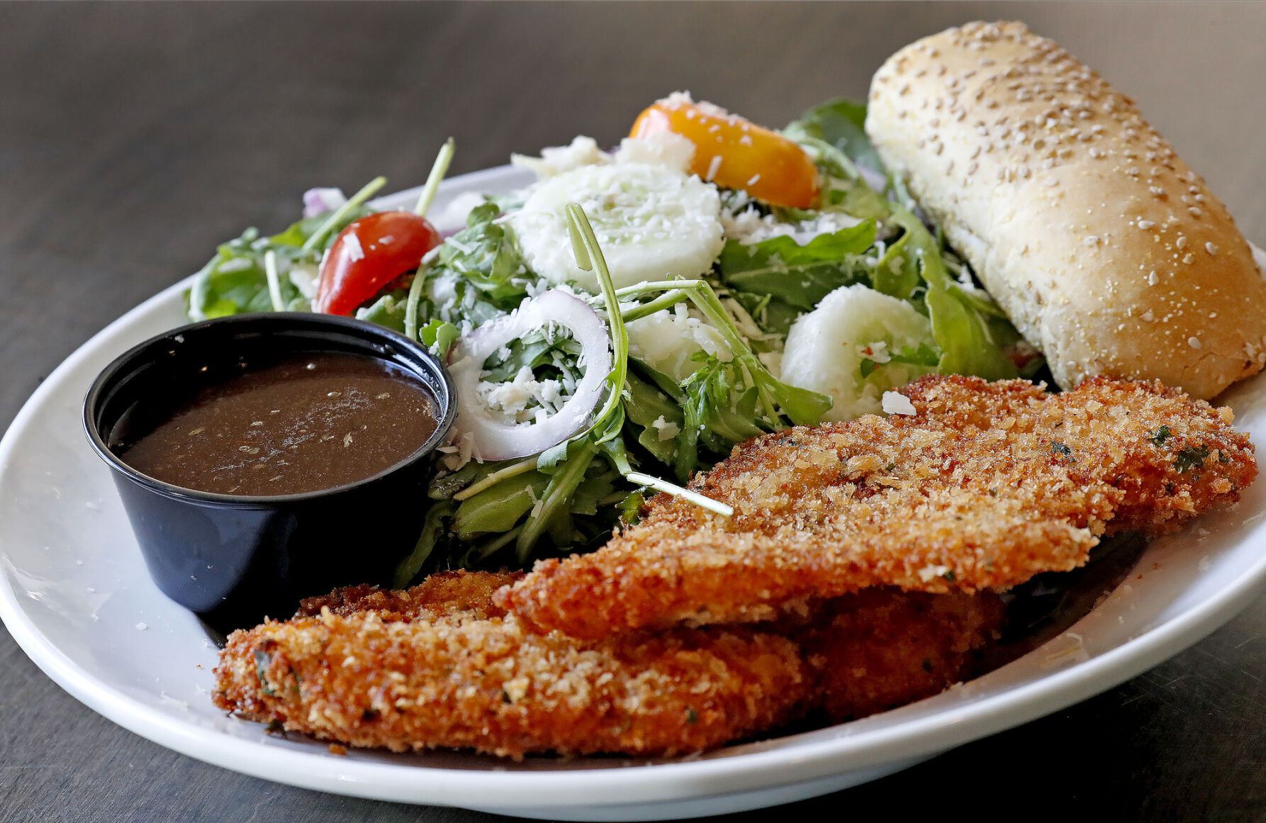 Chicken Milanese salad at Chris' NY Sandwich Co.